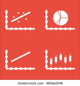Set Of Graphs, Diagrams And Statistics Icons. Premium Quality Symbol Collection. Icons Can Be Used For Web, App And UI Design. Vector Illustration, EPS10.