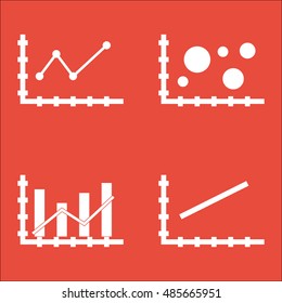 Set Of Graphs, Diagrams And Statistics Icons. Premium Quality Symbol Collection. Icons Can Be Used For Web, App And UI Design. Vector Illustration, EPS10.