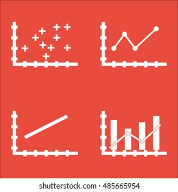 Set Of Graphs, Diagrams And Statistics Icons. Premium Quality Symbol Collection. Icons Can Be Used For Web, App And UI Design. Vector Illustration, EPS10.