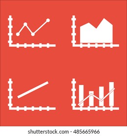 Set Of Graphs, Diagrams And Statistics Icons. Premium Quality Symbol Collection. Icons Can Be Used For Web, App And UI Design. Vector Illustration, EPS10.