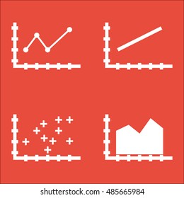 Set Of Graphs, Diagrams And Statistics Icons. Premium Quality Symbol Collection. Icons Can Be Used For Web, App And UI Design. Vector Illustration, EPS10.