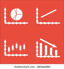 Set Of Graphs, Diagrams And Statistics Icons. Premium Quality Symbol Collection. Icons Can Be Used For Web, App And UI Design. Vector Illustration, EPS10.