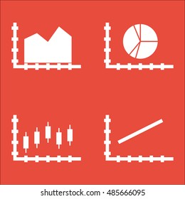Set Of Graphs, Diagrams And Statistics Icons. Premium Quality Symbol Collection. Icons Can Be Used For Web, App And UI Design. Vector Illustration, EPS10.