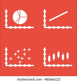 Set Of Graphs, Diagrams And Statistics Icons. Premium Quality Symbol Collection. Icons Can Be Used For Web, App And UI Design. Vector Illustration, EPS10.