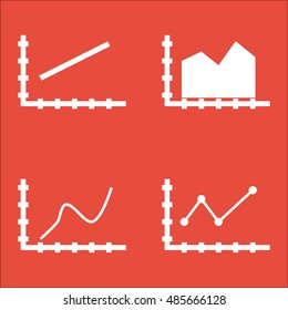 Set Of Graphs, Diagrams And Statistics Icons. Premium Quality Symbol Collection. Icons Can Be Used For Web, App And UI Design. Vector Illustration, EPS10.