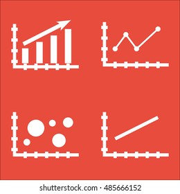 Set Of Graphs, Diagrams And Statistics Icons. Premium Quality Symbol Collection. Icons Can Be Used For Web, App And UI Design. Vector Illustration, EPS10.