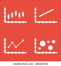 Set Of Graphs, Diagrams And Statistics Icons. Premium Quality Symbol Collection. Icons Can Be Used For Web, App And UI Design. Vector Illustration, EPS10.