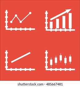 Set Of Graphs, Diagrams And Statistics Icons. Premium Quality Symbol Collection. Icons Can Be Used For Web, App And UI Design. Vector Illustration, EPS10.