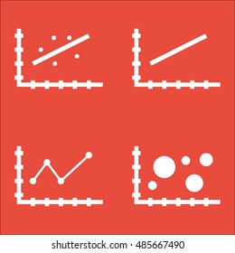 Set Of Graphs, Diagrams And Statistics Icons. Premium Quality Symbol Collection. Icons Can Be Used For Web, App And UI Design. Vector Illustration, EPS10.