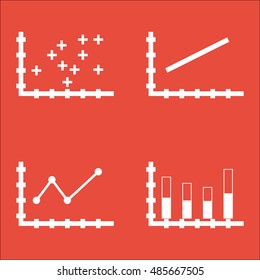 Set Of Graphs, Diagrams And Statistics Icons. Premium Quality Symbol Collection. Icons Can Be Used For Web, App And UI Design. Vector Illustration, EPS10.