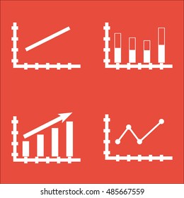 Set Of Graphs, Diagrams And Statistics Icons. Premium Quality Symbol Collection. Icons Can Be Used For Web, App And UI Design. Vector Illustration, EPS10.