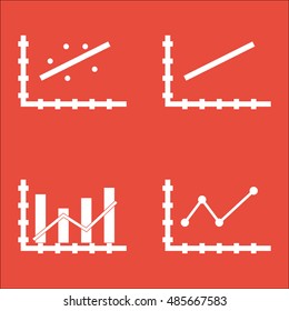 Set Of Graphs, Diagrams And Statistics Icons. Premium Quality Symbol Collection. Icons Can Be Used For Web, App And UI Design. Vector Illustration, EPS10.