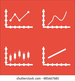 Set Of Graphs, Diagrams And Statistics Icons. Premium Quality Symbol Collection. Icons Can Be Used For Web, App And UI Design. Vector Illustration, EPS10.