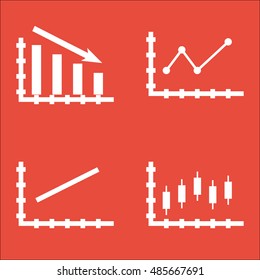 Set Of Graphs, Diagrams And Statistics Icons. Premium Quality Symbol Collection. Icons Can Be Used For Web, App And UI Design. Vector Illustration, EPS10.