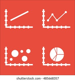Set Of Graphs, Diagrams And Statistics Icons. Premium Quality Symbol Collection. Icons Can Be Used For Web, App And UI Design. Vector Illustration, EPS10.