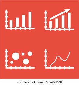 Set Of Graphs, Diagrams And Statistics Icons. Premium Quality Symbol Collection. Icons Can Be Used For Web, App And UI Design. Vector Illustration, EPS10.
