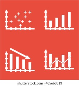 Set Of Graphs, Diagrams And Statistics Icons. Premium Quality Symbol Collection. Icons Can Be Used For Web, App And UI Design. Vector Illustration, EPS10.