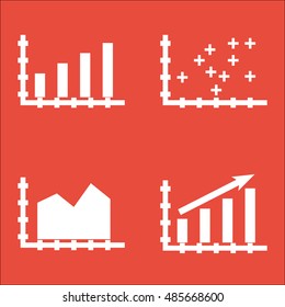Set Of Graphs, Diagrams And Statistics Icons. Premium Quality Symbol Collection. Icons Can Be Used For Web, App And UI Design. Vector Illustration, EPS10.