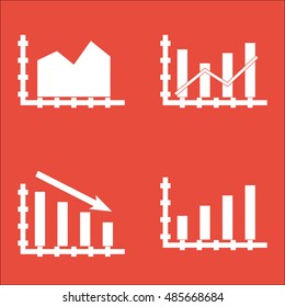 Set Of Graphs, Diagrams And Statistics Icons. Premium Quality Symbol Collection. Icons Can Be Used For Web, App And UI Design. Vector Illustration, EPS10.