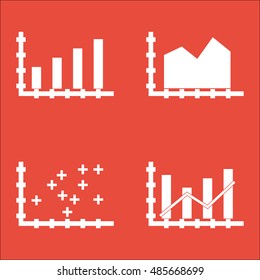 Set Of Graphs, Diagrams And Statistics Icons. Premium Quality Symbol Collection. Icons Can Be Used For Web, App And UI Design. Vector Illustration, EPS10.