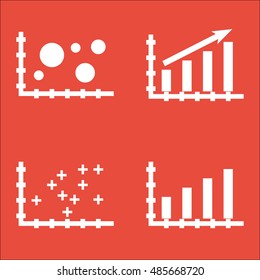 Set Of Graphs, Diagrams And Statistics Icons. Premium Quality Symbol Collection. Icons Can Be Used For Web, App And UI Design. Vector Illustration, EPS10.