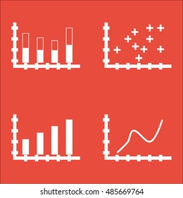 Set Of Graphs, Diagrams And Statistics Icons. Premium Quality Symbol Collection. Icons Can Be Used For Web, App And UI Design. Vector Illustration, EPS10.