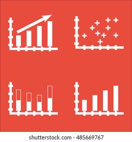 Set Of Graphs, Diagrams And Statistics Icons. Premium Quality Symbol Collection. Icons Can Be Used For Web, App And UI Design. Vector Illustration, EPS10.