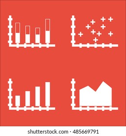 Set Of Graphs, Diagrams And Statistics Icons. Premium Quality Symbol Collection. Icons Can Be Used For Web, App And UI Design. Vector Illustration, EPS10.