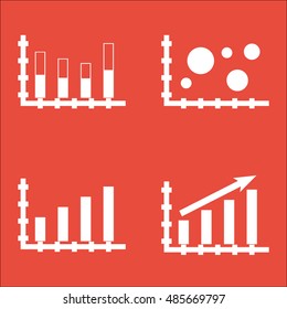 Set Of Graphs, Diagrams And Statistics Icons. Premium Quality Symbol Collection. Icons Can Be Used For Web, App And UI Design. Vector Illustration, EPS10.