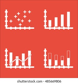 Set Of Graphs, Diagrams And Statistics Icons. Premium Quality Symbol Collection. Icons Can Be Used For Web, App And UI Design. Vector Illustration, EPS10.