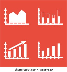 Set Of Graphs, Diagrams And Statistics Icons. Premium Quality Symbol Collection. Icons Can Be Used For Web, App And UI Design. Vector Illustration, EPS10.