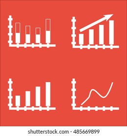 Set Of Graphs, Diagrams And Statistics Icons. Premium Quality Symbol Collection. Icons Can Be Used For Web, App And UI Design. Vector Illustration, EPS10.