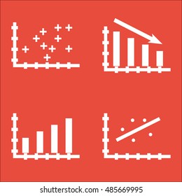 Set Of Graphs, Diagrams And Statistics Icons. Premium Quality Symbol Collection. Icons Can Be Used For Web, App And UI Design. Vector Illustration, EPS10.