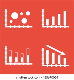 Set Of Graphs, Diagrams And Statistics Icons. Premium Quality Symbol Collection. Icons Can Be Used For Web, App And UI Design. Vector Illustration, EPS10.