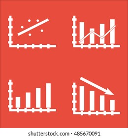 Set Of Graphs, Diagrams And Statistics Icons. Premium Quality Symbol Collection. Icons Can Be Used For Web, App And UI Design. Vector Illustration, EPS10.