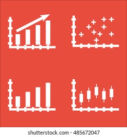 Set Of Graphs, Diagrams And Statistics Icons. Premium Quality Symbol Collection. Icons Can Be Used For Web, App And UI Design. Vector Illustration, EPS10.