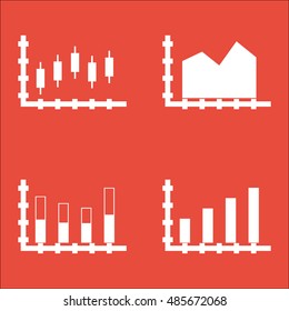 Set Of Graphs, Diagrams And Statistics Icons. Premium Quality Symbol Collection. Icons Can Be Used For Web, App And UI Design. Vector Illustration, EPS10.