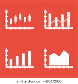 Set Of Graphs, Diagrams And Statistics Icons. Premium Quality Symbol Collection. Icons Can Be Used For Web, App And UI Design. Vector Illustration, EPS10.