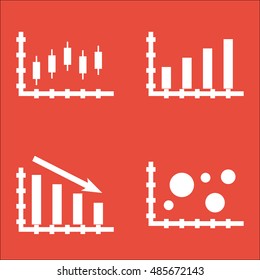 Set Of Graphs, Diagrams And Statistics Icons. Premium Quality Symbol Collection. Icons Can Be Used For Web, App And UI Design. Vector Illustration, EPS10.