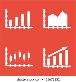 Set Of Graphs, Diagrams And Statistics Icons. Premium Quality Symbol Collection. Icons Can Be Used For Web, App And UI Design. Vector Illustration, EPS10.