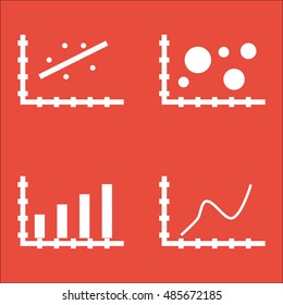 Set Of Graphs, Diagrams And Statistics Icons. Premium Quality Symbol Collection. Icons Can Be Used For Web, App And UI Design. Vector Illustration, EPS10.