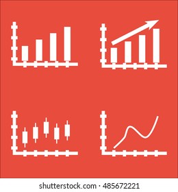 Set Of Graphs, Diagrams And Statistics Icons. Premium Quality Symbol Collection. Icons Can Be Used For Web, App And UI Design. Vector Illustration, EPS10.