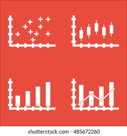 Set Of Graphs, Diagrams And Statistics Icons. Premium Quality Symbol Collection. Icons Can Be Used For Web, App And UI Design. Vector Illustration, EPS10.
