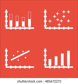 Set Of Graphs, Diagrams And Statistics Icons. Premium Quality Symbol Collection. Icons Can Be Used For Web, App And UI Design. Vector Illustration, EPS10.
