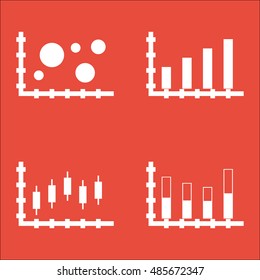 Set Of Graphs, Diagrams And Statistics Icons. Premium Quality Symbol Collection. Icons Can Be Used For Web, App And UI Design. Vector Illustration, EPS10.