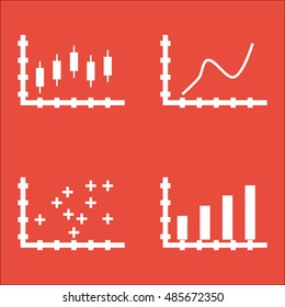Set Of Graphs, Diagrams And Statistics Icons. Premium Quality Symbol Collection. Icons Can Be Used For Web, App And UI Design. Vector Illustration, EPS10.
