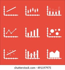 Set Of Graphs, Diagrams And Statistics Icons. Premium Quality Symbol Collection. Icons Can Be Used For Web, App And UI Design. Vector Illustration, EPS10.