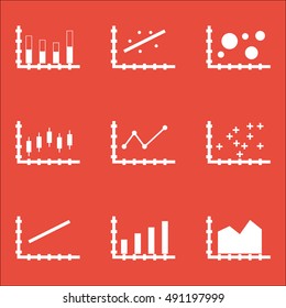 Set Of Graphs, Diagrams And Statistics Icons. Premium Quality Symbol Collection. Icons Can Be Used For Web, App And UI Design. Vector Illustration, EPS10.