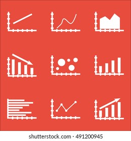 Set Of Graphs, Diagrams And Statistics Icons. Premium Quality Symbol Collection. Icons Can Be Used For Web, App And UI Design. Vector Illustration, EPS10.