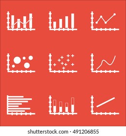Set Of Graphs, Diagrams And Statistics Icons. Premium Quality Symbol Collection. Icons Can Be Used For Web, App And UI Design. Vector Illustration, EPS10.